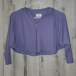 Hazel + Harper Girls Lavender Full Zip Swimsuit Cover Up Jacket